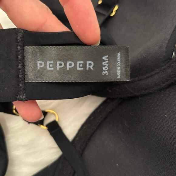 Pepper Black Classic All You Underwire Bra Size 36AA - Picture 5 of 5